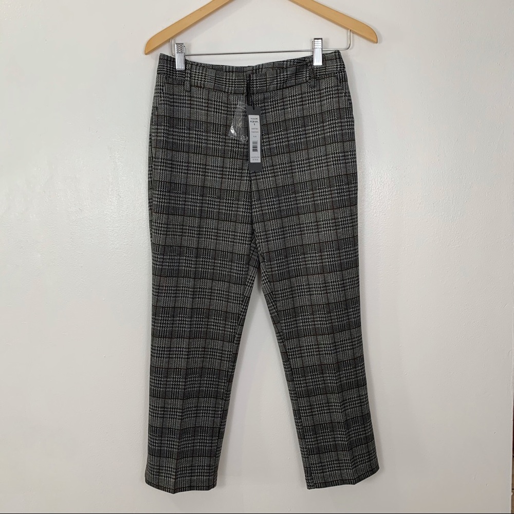 Michael Stars “smart” plaid ponte pants size small